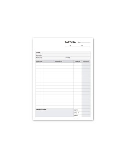 Talonario liderpapel facturas cuarto original t116 con i.G.I.C