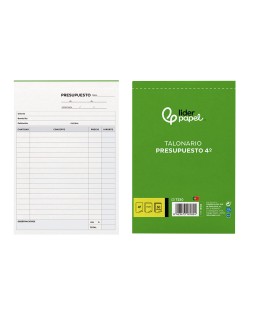 Talonario liderpapel presupuesto cuarto original y copia t230