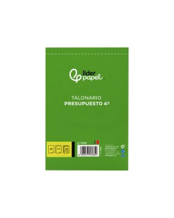 Talonario liderpapel presupuesto cuarto original y copia t230