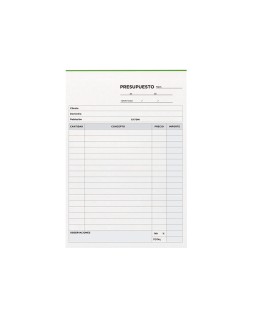 Talonario liderpapel presupuesto cuarto original y copia t230