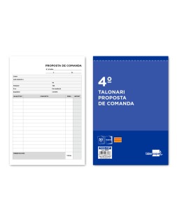Talonario liderpapel pedidos cuarto original y copia t222 texto en catalan