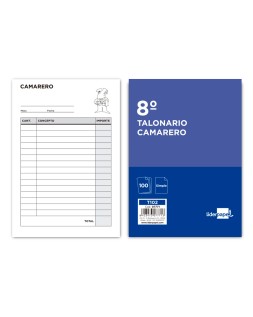 Talonario liderpapel camarero octavo sin iva 102