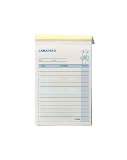 Talonario liderpapel camarero 8º original y copia t202