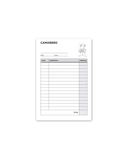 Talonario liderpapel camarero 8º original y 2 copias t302