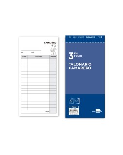 Talonario liderpapel camarero 3/fº original y copia t214