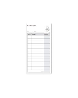 Talonario liderpapel camarero 3/fº original y 2 copias t314