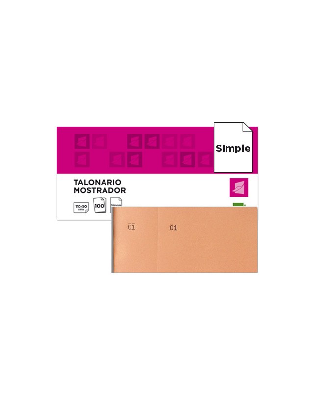 Talonario liderpapel mostrador 50x110 mm tl10 naranja con matriz