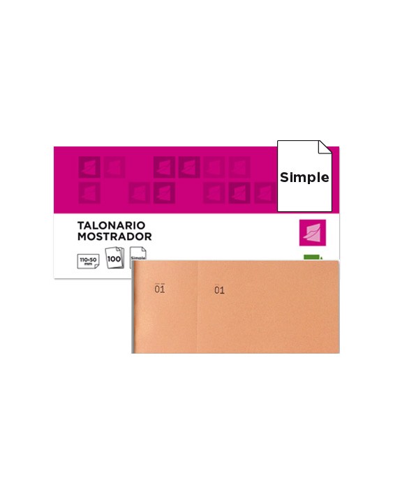 Talonario liderpapel mostrador 50x110 mm tl10 naranja con matriz