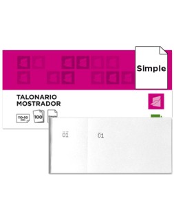 Talonario liderpapel mostrador 50x110 mm tl09 blanco con matriz