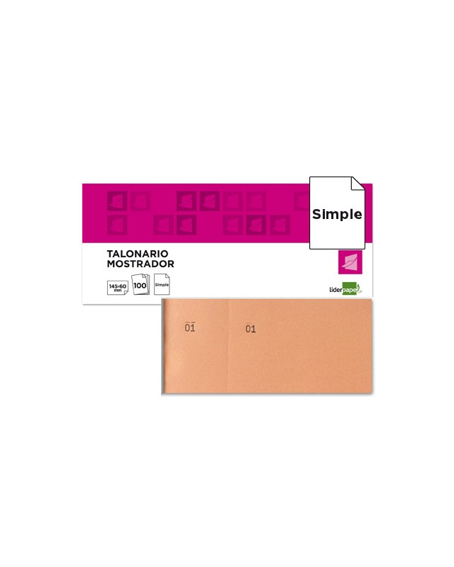 Talonario liderpapel mostrador 60x145 mm tl04 naranja con matriz