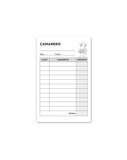 Talonario liderpapel camarero bolsillo original y 2 copias t350