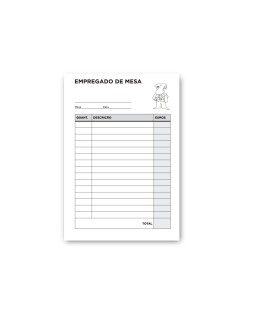 Talonario liderpapel camarero octavo sin iva 102 texto en portugues