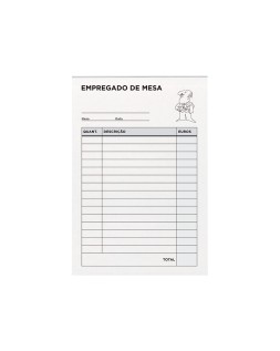 Talonario liderpapel camarero octavo sin iva 202 duplicado texto en portugues