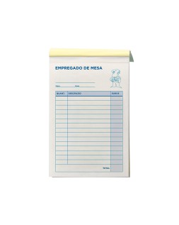 Talonario liderpapel camarero octavo sin iva 202 duplicado texto en portugues