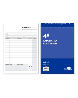Talonario liderpapel albaran cuarto original t115