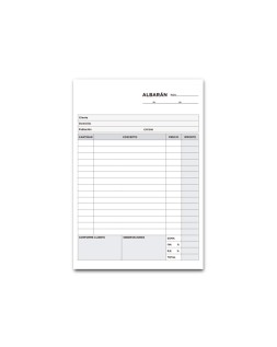 Talonario liderpapel albaran cuarto original y copia t215