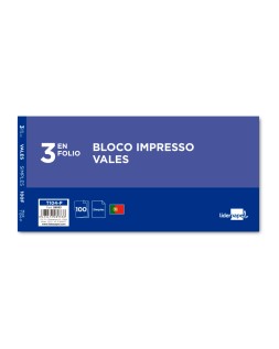 Talonario liderpapel vales tres en folio 104 texto en portugues