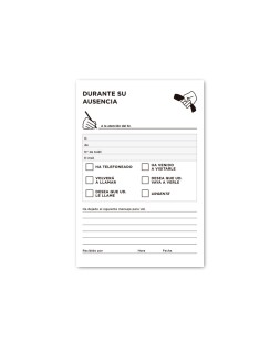 Talonario liderpapel ausentes octavo original 103