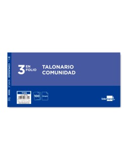 Talonario liderpapel comunidad tres en folio 106 con iva