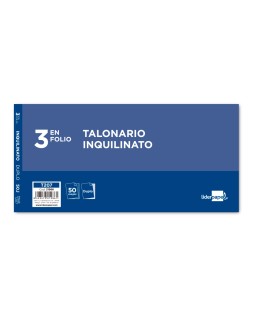 Talonario liderpapel inquilinato 3/fº original y copia t207 con codiciones e i.V.A
