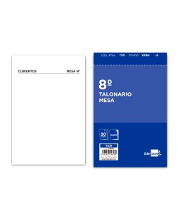 Talonario liderpapel camarero mesa octavo original y copia 231 papel autocopiante