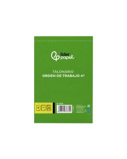 Talonario liderpapel orden de trabajo cuarto original y copia t255