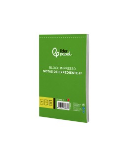 Talonario liderpapel notas de expediente cuarto duplo texto en portugues
