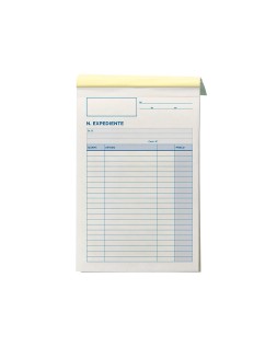 Talonario liderpapel notas de expediente cuarto duplo texto en portugues