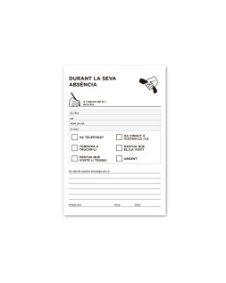 Talonario liderpapel ausentes octavo original t103 texto en catalan