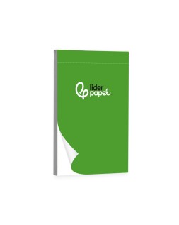 Bloc notas liderpapel liso a6 80 hojas 60g/m2 perforado