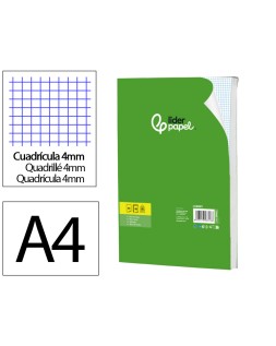 Bloc notas liderpapel liso a4 80 hojas 60g/m2