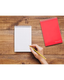 Cuaderno espiral liderpapel bolsillo octavo apaisado witty tapadura 80h 75gr cuadro 4 mm colores surtidos