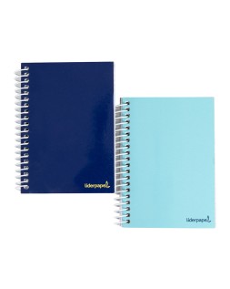 Cuaderno espiral liderpapel bolsillo dieciseavo smart tapa blanda 80h 60gr cuadro 4mm colores surtidos