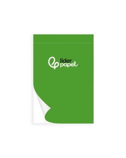 Bloc notas liderpapel liso a7 80 hojas 60g/m2 perforado