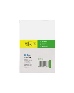 Bloc notas liderpapel liso a7 80 hojas 60g/m2 perforado