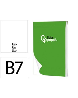 Bloc notas liderpapel liso b7 80 hojas 60g/m2 perforado