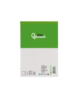 Bloc notas liderpapel liso a7 80 hojas 60 g/m2 perforado sin tapa