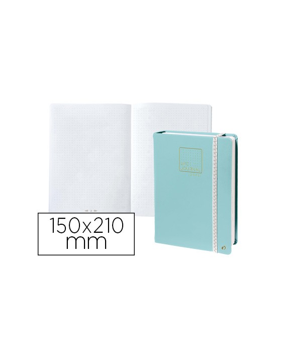 Libreta quo vadis life journal infinite dots puntos 15x21 cm 224 hojas tapa similpiel verde
