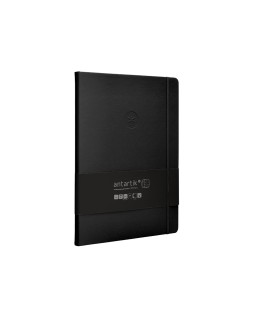 Cuaderno con gomilla antartik notes tapa dura a4 hojas cuadricula negro 100 hojas 80 gr fsc