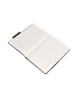 Cuaderno con gomilla antartik notes tapa dura a4 hojas cuadricula negro 100 hojas 80 gr fsc