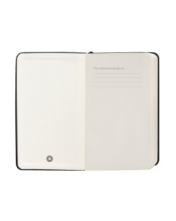 Cuaderno con gomilla antartik notes tapa dura a6 hojas lisas negro 100 hojas 80 gr fsc