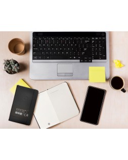 Cuaderno con gomilla antartik notes tapa dura a6 hojas lisas negro 100 hojas 80 gr fsc