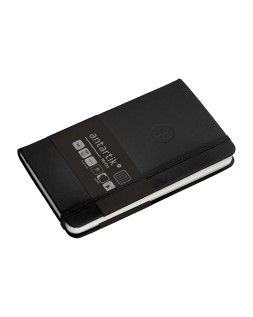 Cuaderno con gomilla antartik notes tapa dura a6 hojas cuadricula negro 100 hojas 80 gr fsc