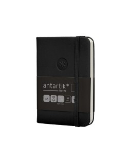Cuaderno con gomilla antartik notes tapa dura a7 hojas lisas negro 80 hojas 80 gr fsc