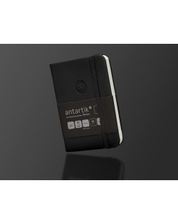 Cuaderno con gomilla antartik notes tapa dura a7 hojas lisas negro 80 hojas 80 gr fsc