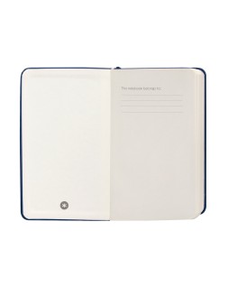 Cuaderno con gomilla antartik notes tapa dura a6 hojas cuadricula azul marino 100 hojas 80 gr fsc