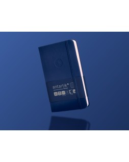 Cuaderno con gomilla antartik notes tapa dura a6 hojas cuadricula azul marino 100 hojas 80 gr fsc