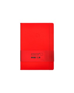 Cuaderno con gomilla antartik notes tapa dura a4 hojas lisas rojo 100 hojas 80 gr fsc