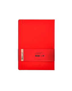Cuaderno con gomilla antartik notes tapa dura a4 hojas lisas rojo 100 hojas 80 gr fsc