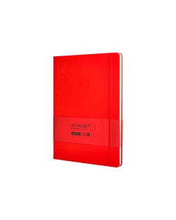 Cuaderno con gomilla antartik notes tapa dura a4 hojas lisas rojo 100 hojas 80 gr fsc